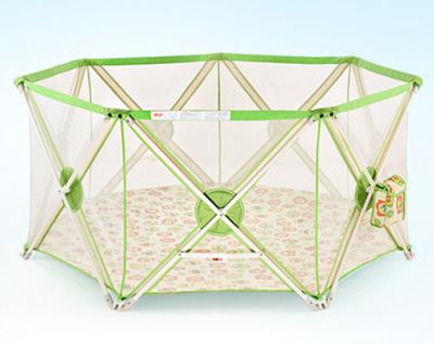 China Mesh Folding Baby Playpen Fence / Infant Play Yard Double Lock for sale