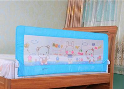 China Fold Down Extra Long Adjustable Bed Rails / Blue Child Bed Safety Rails for sale