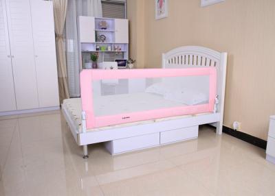 China Pink Extra Long Adjustable Bed Rails Folded , Embedded Type With Woven Net for sale