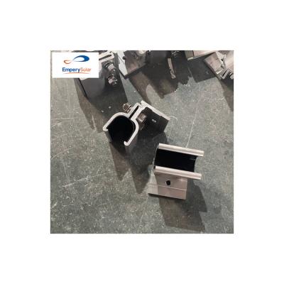 China Commercial Solar Rack PV Inner End Flange, Adjustable Aluminum Horizontal Or Vertical Tin Roof Clamp Flange For PV Rack System for sale