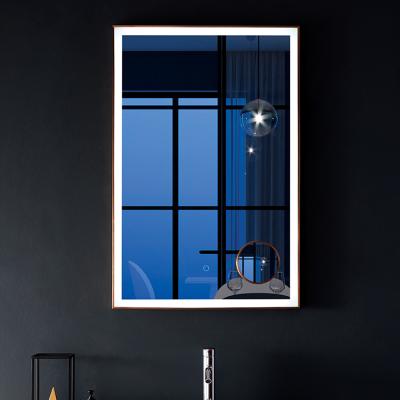 China Modern Design Magnifying Aluminum Frame Bathroom Smart Dressing Led Mirror for sale