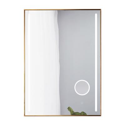 China Hotel Smart Magnifying Decoration Led Bathroom Mirror With Anti-fog Device Touching Mirror Australia for sale