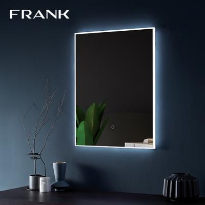 China Factory Wall Mirror Touch Magnifying Rectangular Switch With Smart Mirror Bathroom LED Fog Light Mirror for sale