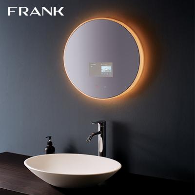 China Bathroom Wall Mirror Anti Fog Round Mirror Magnifying Smart Led Espejo Smart Mirror for sale