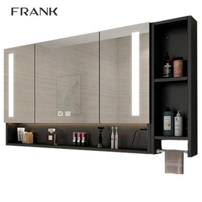 China Magnifying Modern Bathroom Cabinets With Mirror Led Mirror Cabinet for sale