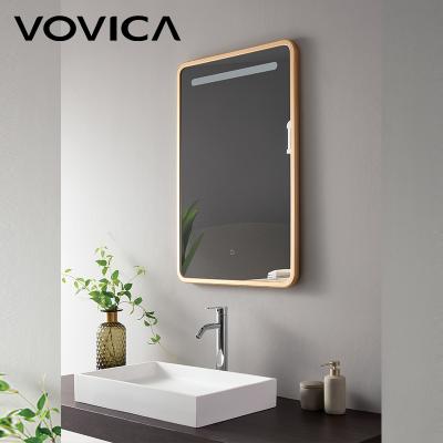 China Big Smart LED Touch Magnifying Aluminum View Around LED Bathroom Mirror Anti Fog Mirror for sale