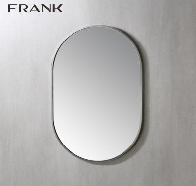 China Custom Smart Knob Led Magnifying Oval Acrylic Framed Bathroom Mirror For Bathroom for sale