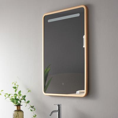 China Hotel Wall Light Bathroom Magnifying Defogger Illuminated Rectangle Magnifying Mirror With Led Lights for sale