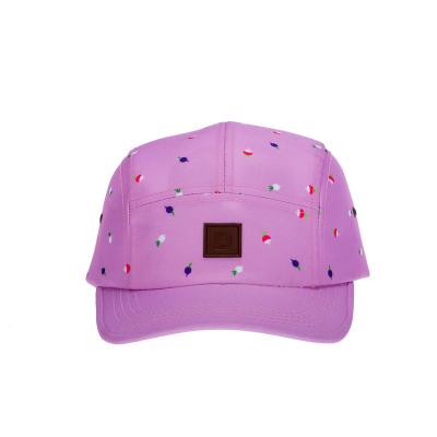 China breathable & 100% Polyester Baseball Cap Waterproof Thermal Witch Hat 5 Panel Sublimation Print Leather Patch Logo for sale