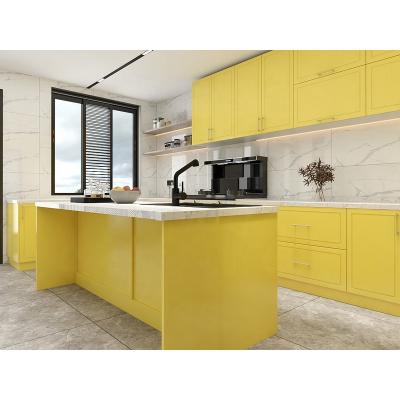 China Credit Guarantee MDF Modern Yellow Lacquer Sideboard for sale