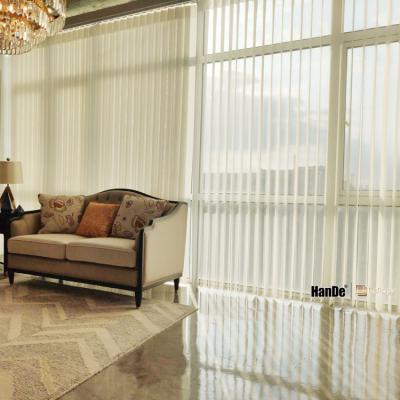 China High quality eco-friendly dreamy sun shading vertical blinds shades 180 degree rotation hanas free curtain fabric for living room for sale