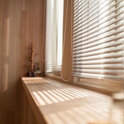 China Eco-friendly Sunscreen Fabric Manual Venetian Blinds Quick Easy Cleanable Window Blinds for sale