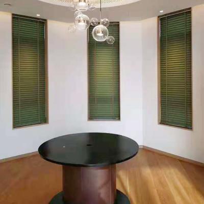 China Eco-friendly Hot Sale PVC+Polyester Sunscreen Waterproof Fabric Manual Venetian Blinds For Windows for sale