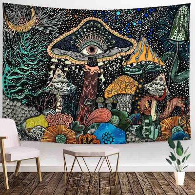 China Trippy Creatures Psychedelic Peacock Sea Tapestry Sea Eyes Tapestry Mushroom Tapestry Abstract Bohemian Wall Hanging for Room for sale