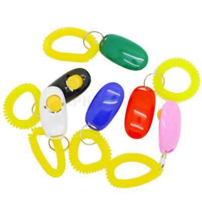 China Dog Cat Clicker Training Agility Stocked Obedience Trainer Aid Wrist Strap New for sale