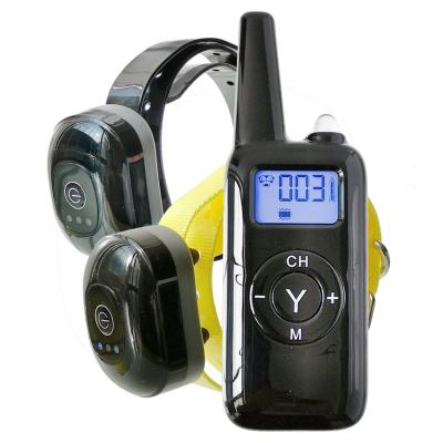 China Viable Dog Training Collar 800m Rechargeable Waterproof Electric Shock LCD Display 885 For 2 Dogs for sale