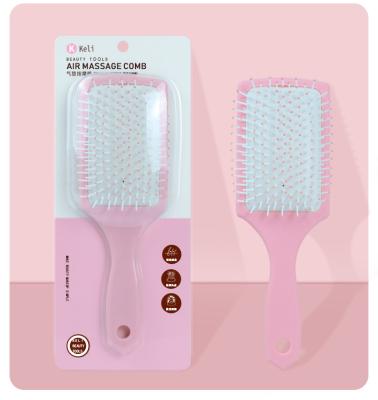 China Beauty Care Make Tools Wholesale high quality pink square air cushion nylon pin cushion board brush comb for sale