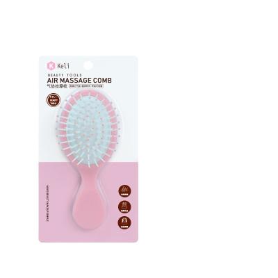 China Beauty Care Make Tools Professional Mini Size Rubber Handle Air Cushion Hair Brush Soft Touch Nylon Hair Cushion Brush for sale