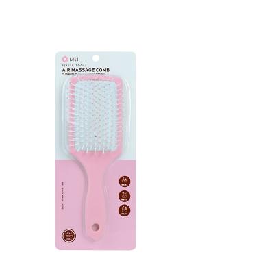 China Beauty Care Make Tools Wholesale High Quality Pink Square Air Cushion Nylon Detangling Hair Air Cushion Brush Comb for sale