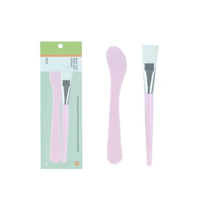 China Simple Private Label Diy Mini Face Clay Silicone Bamboo Mask Brush New Style Package Face Mask Brush for sale