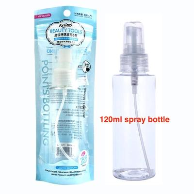 China Hot Sale Cosmetic BEAUTY PACKAGING Travel Alcohol Gel Bottle Empty Plastic Spray 120ml Bottle for sale