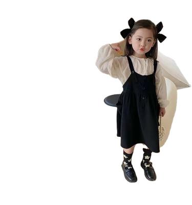 China Two-piece spring and autumn baby girl skirt shirt dress new children's version deer deer girl Korean spring costume for sale