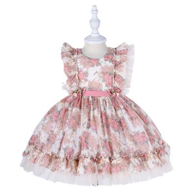 China Anti-wrinkle Lolita Children's Dress New Baby 2021 Summer Chiffon Embroidered Lolita Girl Princess Dress for sale