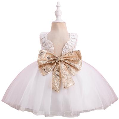 China wholesale One Year Anti-wrinkle Children's Wear Princess Gauze Skirt Girl's Dress Stain New Bridesmaid Dress for sale