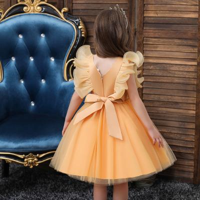 China Anti-wrinkle children's party dress sleeveless princess dress European and American fashion tow girls for sale