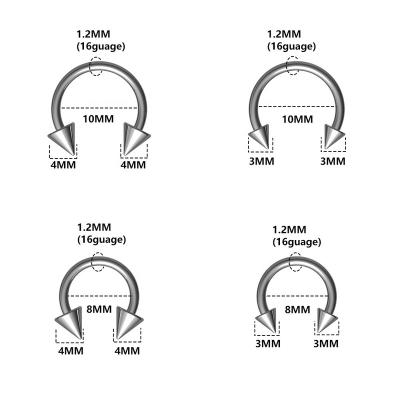 China FASHIONABLE Double Septum Ring Titanium Nose Horseshoe Ring Titanium Tragus Ear Cartilage Body Jewelry Circular Piercing Industrial Piercing for sale