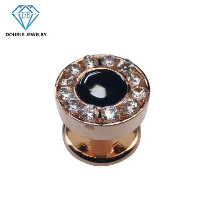 China Other Jewelry Moissanite Necklace Button Neckline Double Copper Plated 18k Rose Gold Gra Certified Moissanite Decoration for sale