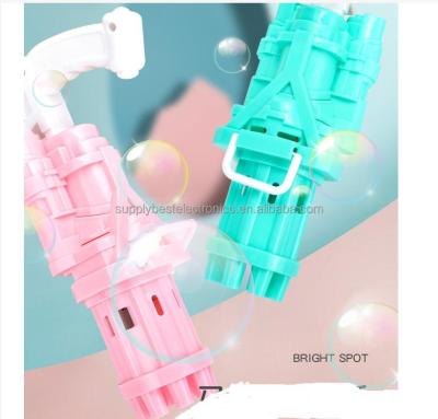 China 2021 New Arrival Plastic Gatling Bubble Machine 44 Holes Pistola De Burbujas Bazooka Bubble Gun With 100ML Bubble Solution Outdoor Toy for sale