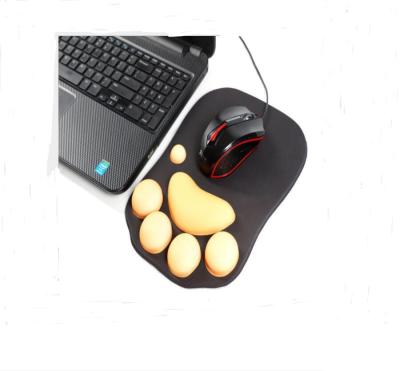 China Custom cheap promotional custom your design cat claw mouse pad mousepad with wrist for sale