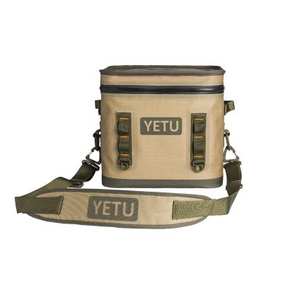 China Reusable Yetu 600D Outdoor Ice Water Proof Thermal Insulated Lunch Grocery Cool Food Carry Lunch Cooler Bag For Food for sale