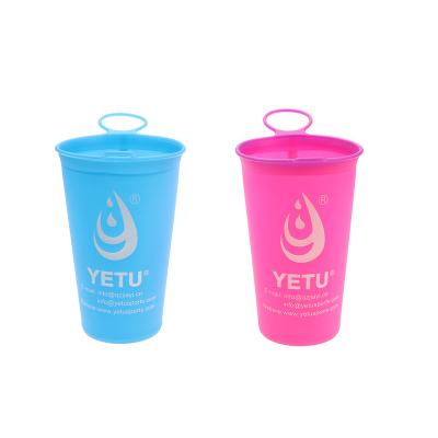 China Boating/Floating/Surfing Water Silicone 200Ml Tpu Collapsible Running 7Oz Logo Soft Drinking Drinking Cup Food Accessible Grade Foldable Factory Customized for sale