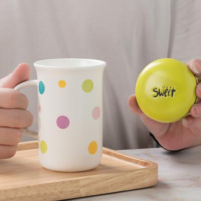 China Water Sustainable Creative Cute Polka Dot Coffee Mug Office Restaurant Office Restaurant Afternoon Tea Milk Simple Brand Mug for sale