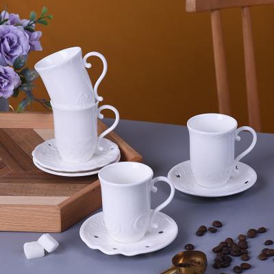 China Modern Minimalist Viable Solid Color Ceramic Breakfast Milk Cup Cup And Saucer Set Afternoon Tea Coffee Snack Tea Cup Full Set for sale