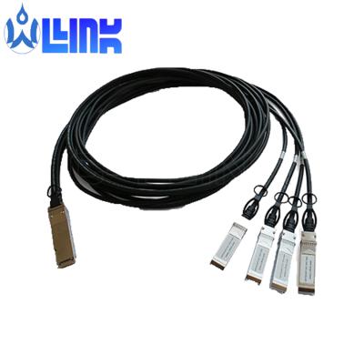 China Solar Cable 100G QSFP28-4xSFP28 High Speed ​​Copper Cable for sale