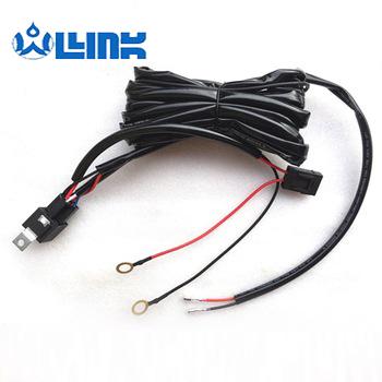 China 12V 40A Universal Auto Car Fog Light Wiring Kit Loom For LED Auto Work Drive Light Guide With Fuse And Relay Switch for sale