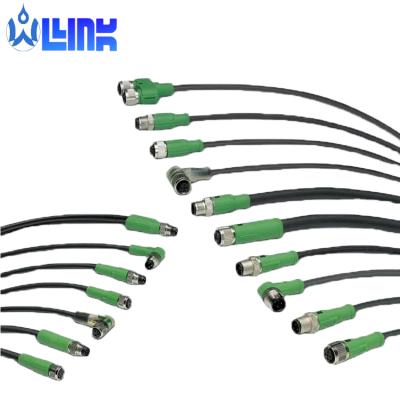 China Auto waterproof M8/M12/M6 cable assembly for LED lighting, LED lighting wiring kits. for sale