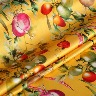 China Satin Customized Latest Fashion Design Digital Printing 100% Pure Silk Satin Fabric for sale