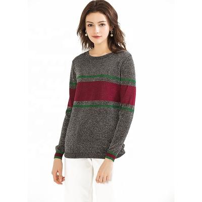 China Hot Selling Anti-wrinkle Fashion Round Neck Ladies Knit Pullover Anti Wrinkle Sweater Pullover for sale