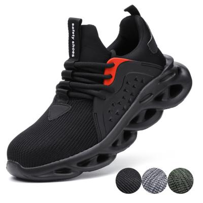 China Brand Fashion Breathable Lightweight Acid-Base Breather Resistant Steel Toe Working Sports Safety Shoes For Men for sale