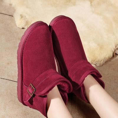 China EVERGREEN Winter Warm Women's Suede Flat Sneaker Platform Shoes Velvet Cotton Duck Snow Boots Plus Size 40 for sale