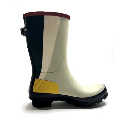 China New Design EVERGREEN Waterproof Women Rubber Rain Boots For Sale for sale