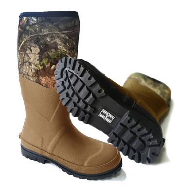 China Fashion Trend Outdoor Sports Camouflage To Print Voor Rubber Stootrand Waterproof Rain Hunting Boots Men for sale