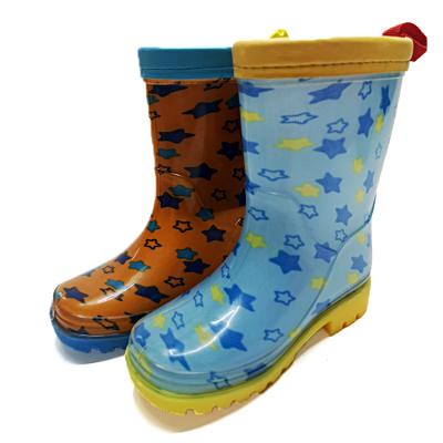 China Fashion Trend OEM Rubber Boots Cartoon PVC Rain Boots 100% Waterproof Kids Raining Shoes for sale