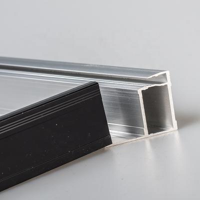 China Decorations Custom Aluminum Solar Panel Frame Extrusion Section Black Frame Solar Panel Extrusion for sale