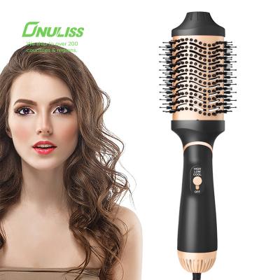 China Outdoor Blow Dryer Brush with Negative Ion for Straightening Hot Curling Hair Drying Brush Quick Dryer Airbrush with Cleaning Claw for sale