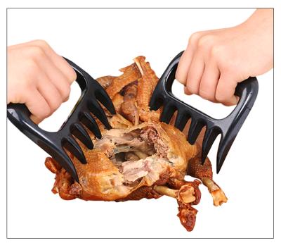 China Bestselling Ergonomic Non-Slip Handle Food Grade Meat Shredder Easily Cleaned Heat Resistant Plastic Claws Pulled Pork Shredder Claws for sale